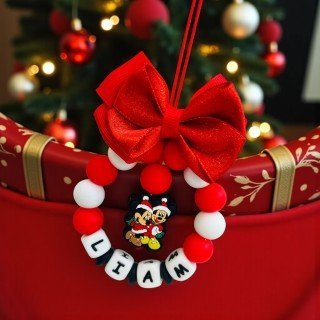BOLA NAVIDAD DE SILICONA MICKEY Y MINNIE