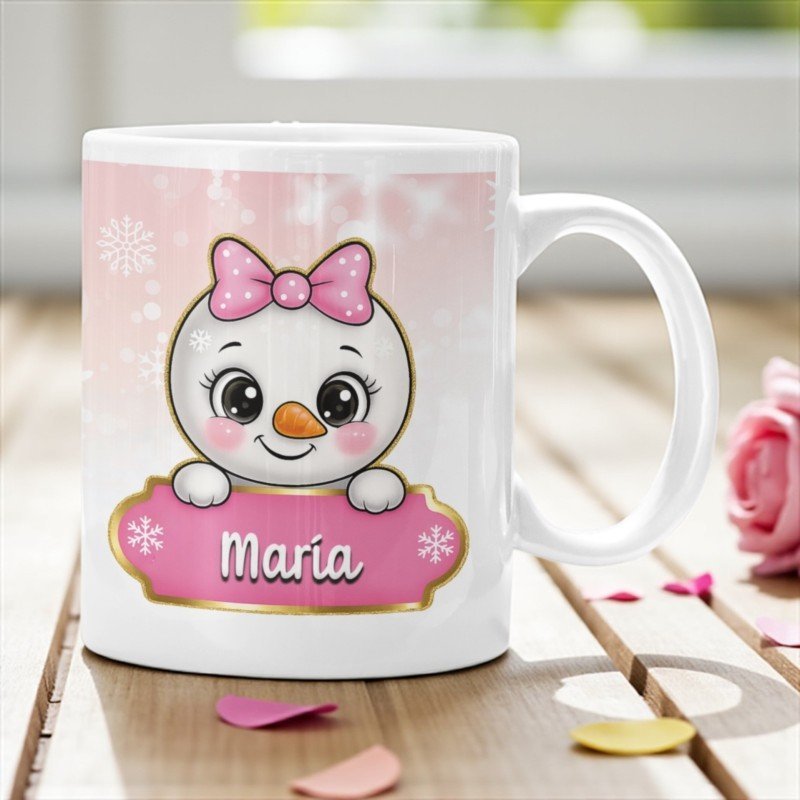 TAZA MUÑECA/O DE NIEVE
