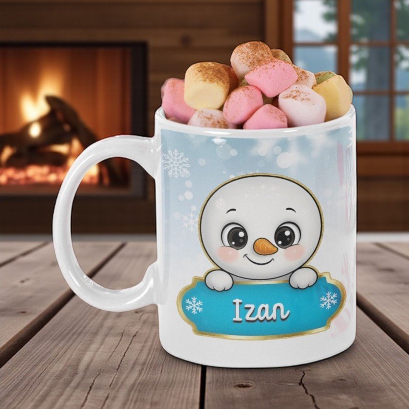 TAZA MUÑECA/O DE NIEVE