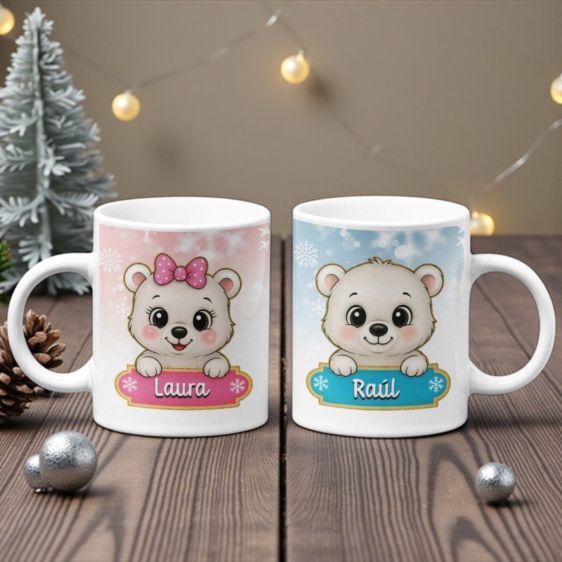 TAZA OSITO/A BLANCO