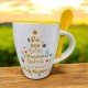 TAZA CON CUCHARA ÁRBOL DE LOS DESEOS NAVIDAD