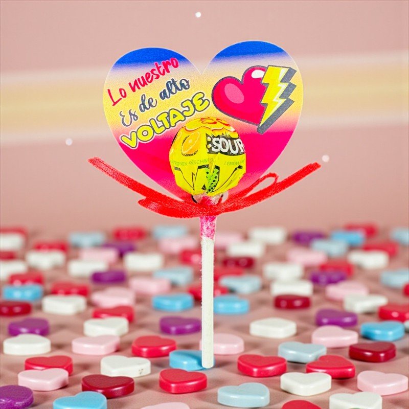 CORAZÓN CHUPA CHUPS CON FRASE