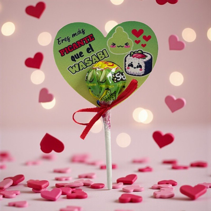 CORAZÓN CHUPA CHUPS CON FRASE