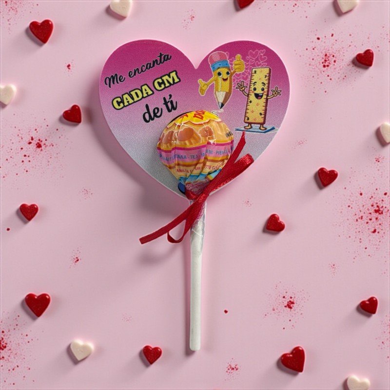 CORAZÓN CHUPA CHUPS CON FRASE