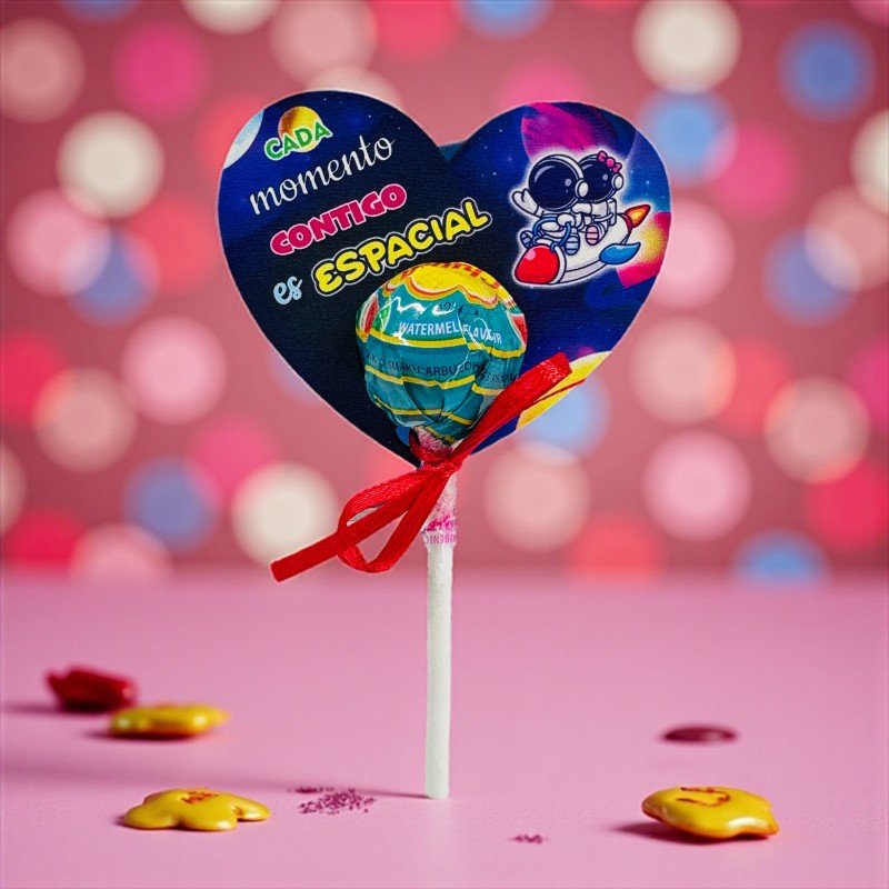 CORAZÓN CHUPA CHUPS CON FRASE