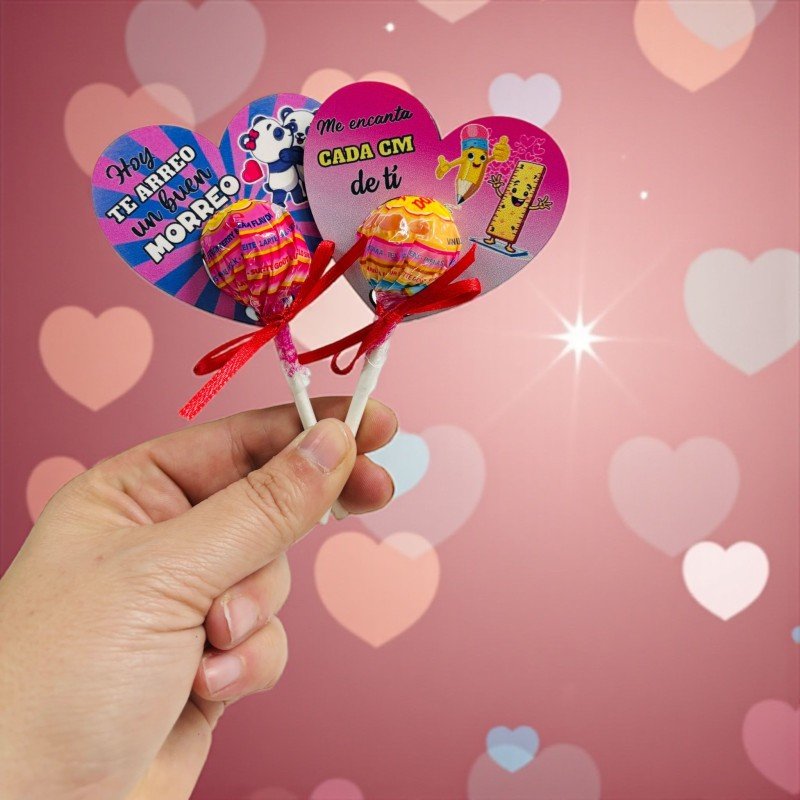 CORAZÓN CHUPA CHUPS CON FRASE
