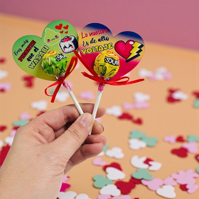 CORAZÓN CHUPA CHUPS CON FRASE
