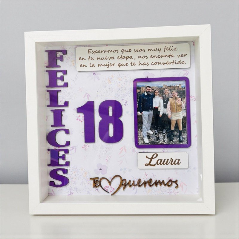 CUADRO PERSONALIZADO FELICES 18