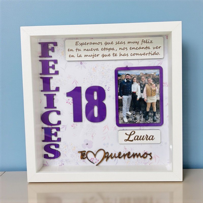 CUADRO PERSONALIZADO FELICES 18