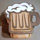 CAJA JARRA DE CERVEZA MADERA