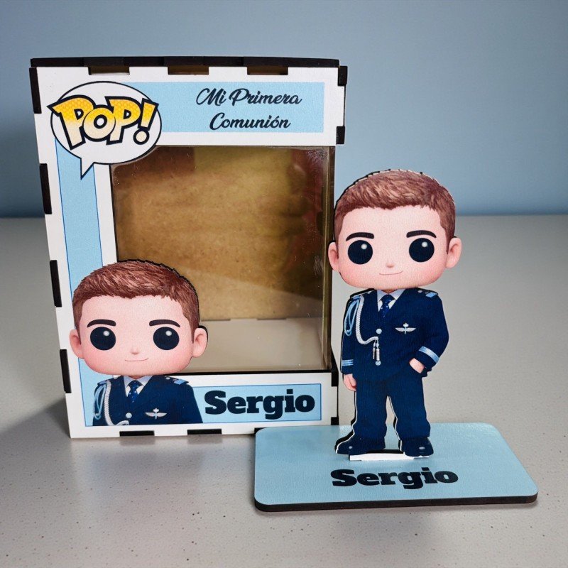 FUNKO DE MADERA PERSONALIZADO COMUNIÓN