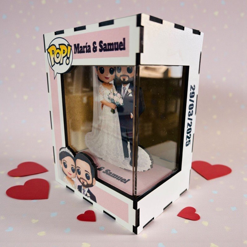 FUNKO DE MADERA PERSONALIZADO BODA