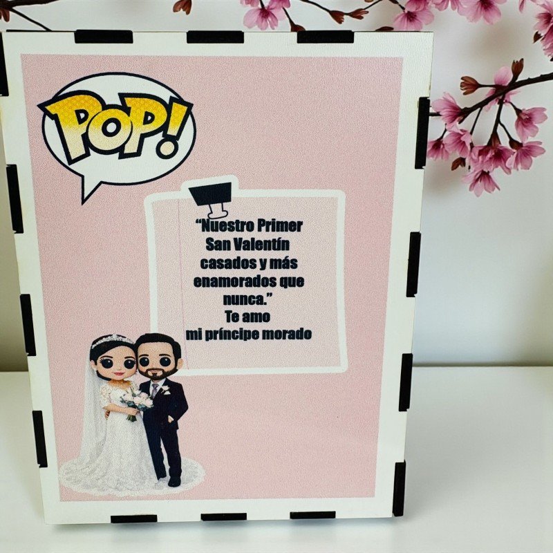 FUNKO DE MADERA PERSONALIZADO BODA