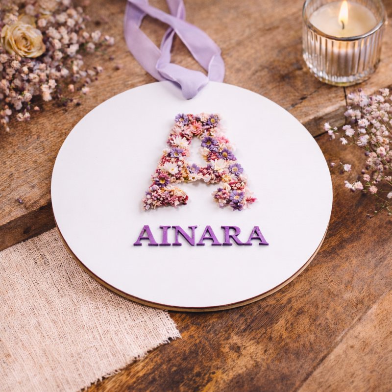 PLACA CON INICIAL PRESERVADA Y NOMBRE