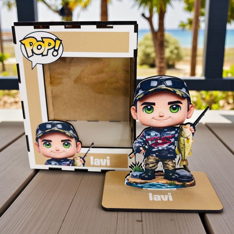 FUNKO DE MADERA PESCA