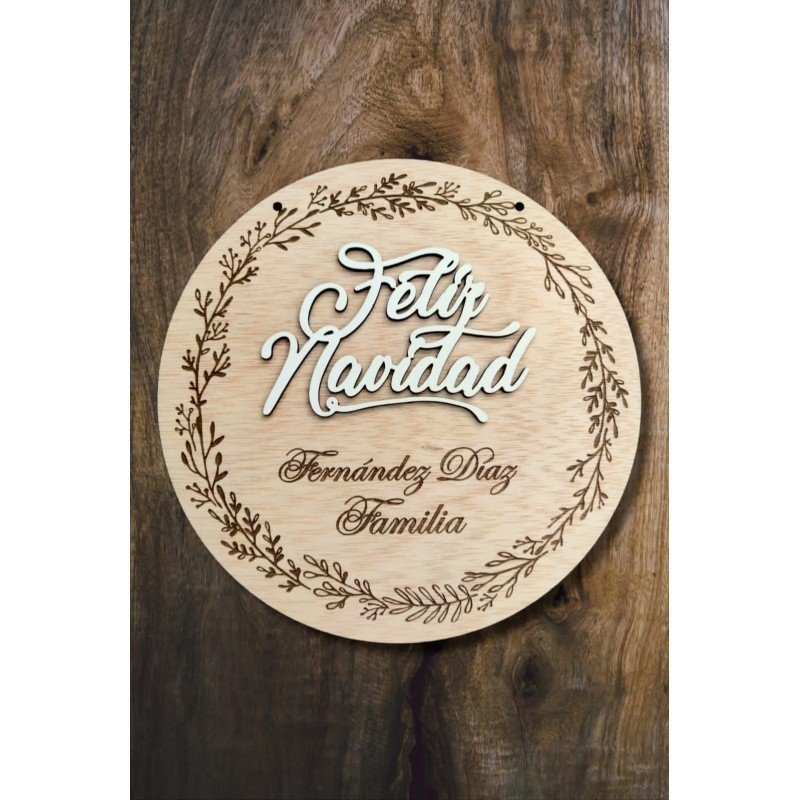 PLACA PUERTA NAVIDAD