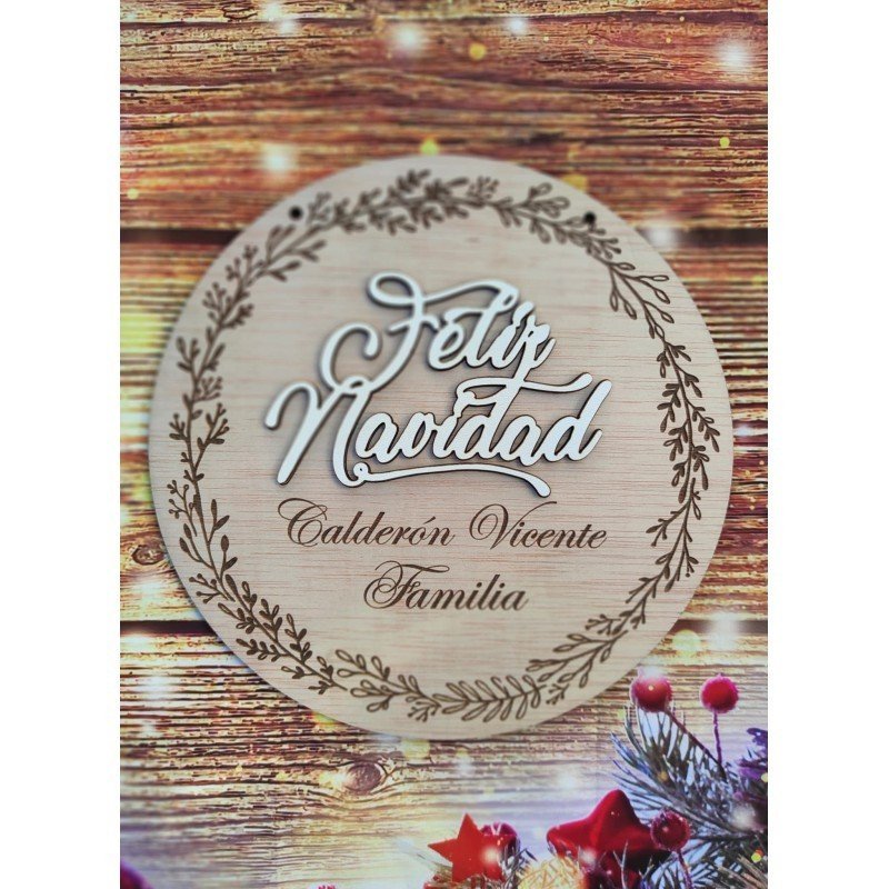 PLACA PUERTA NAVIDAD