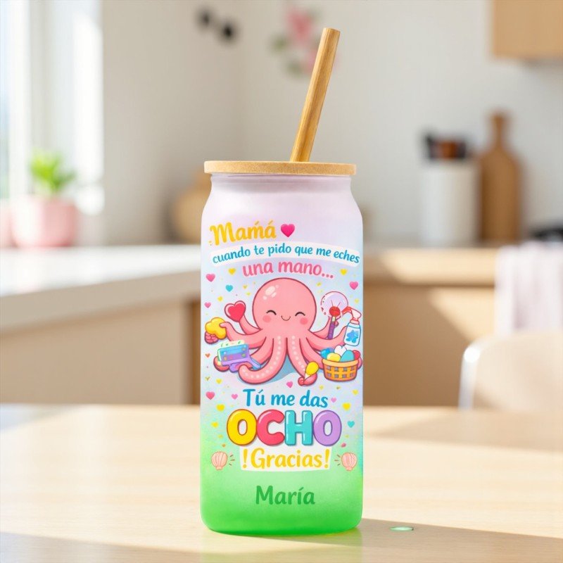 VASO COLOR MAMÁ PULPO
