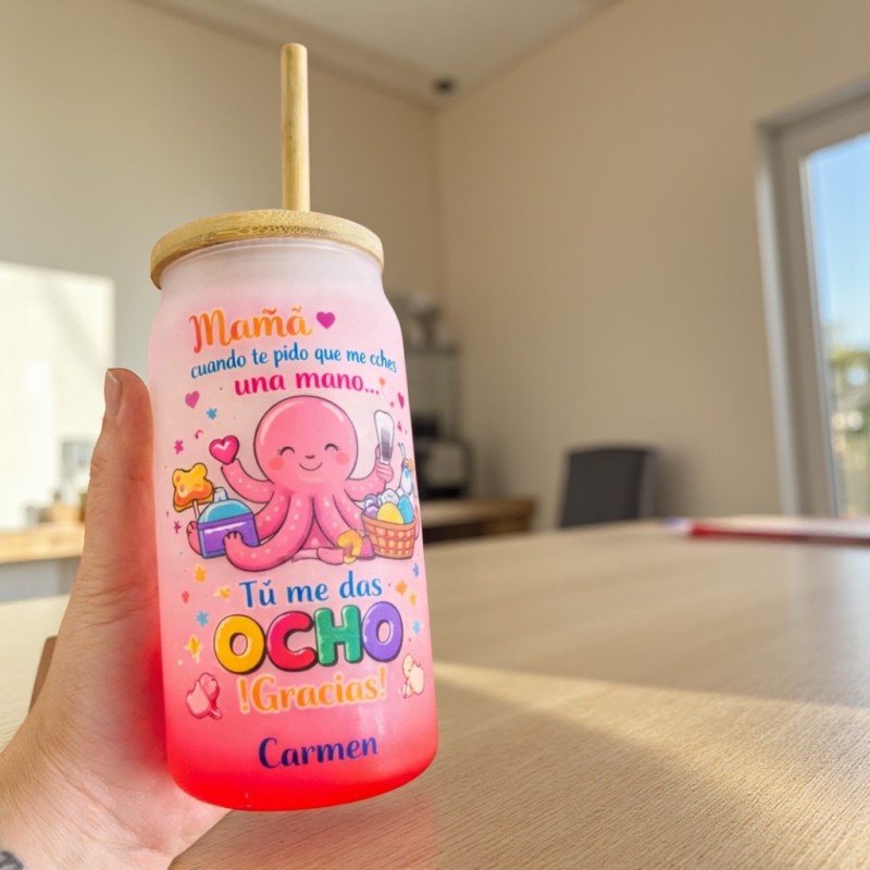 VASO COLOR MAMÁ PULPO