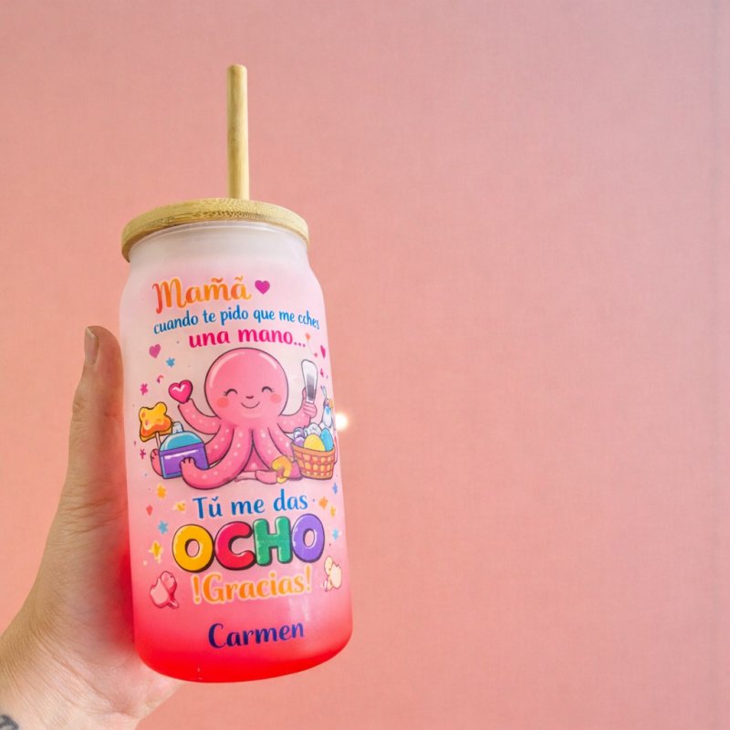 VASO COLOR MAMÁ PULPO