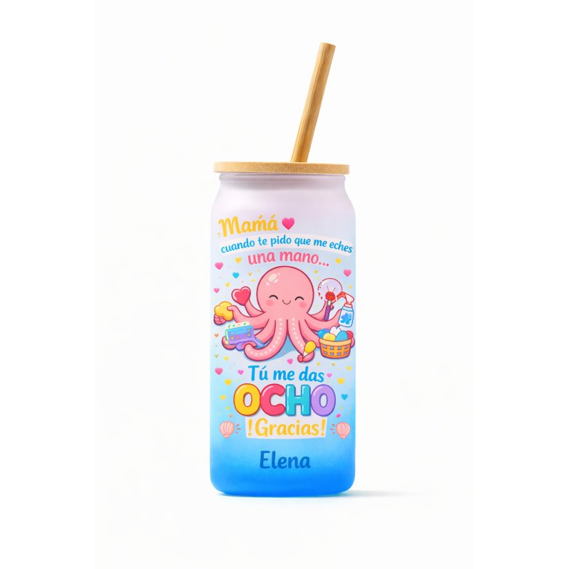 VASO COLOR MAMÁ PULPO