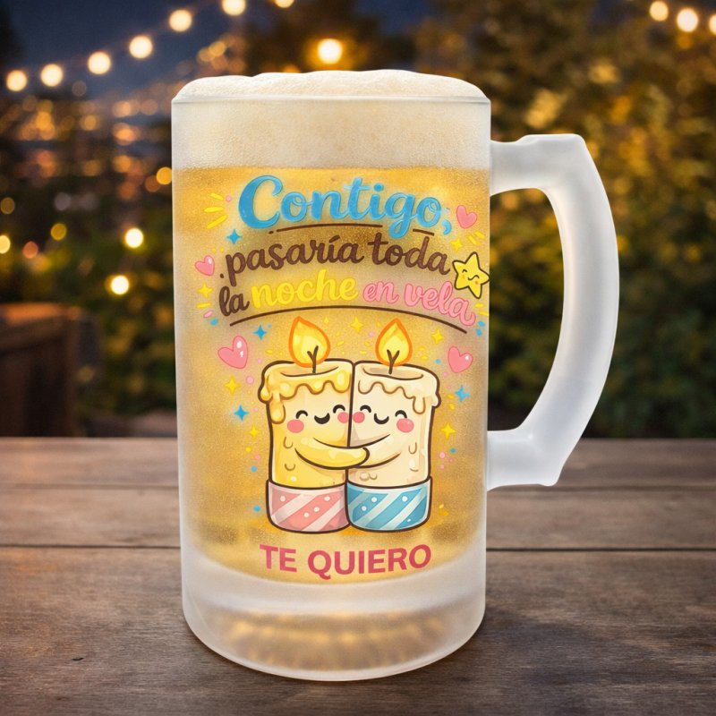 JARRA CERVEZA NOCHE EN VELA