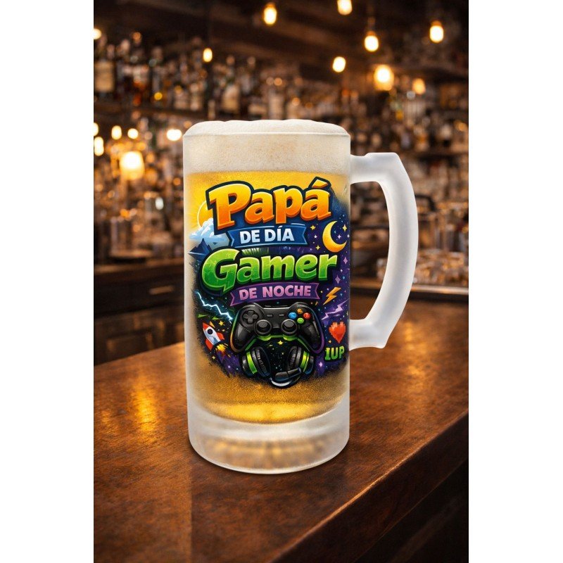 JARRA CERVEZA PAPÁ GAMER
