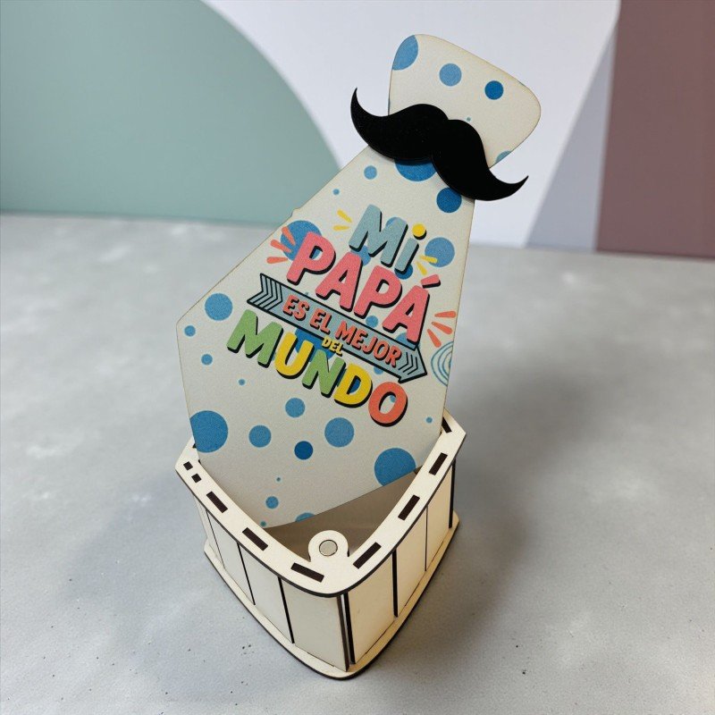 CAJA CORBATA CON BIGOTE