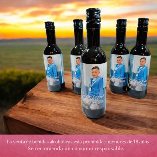 BOTELLA DE VINO TINTO PERSONALIZADA