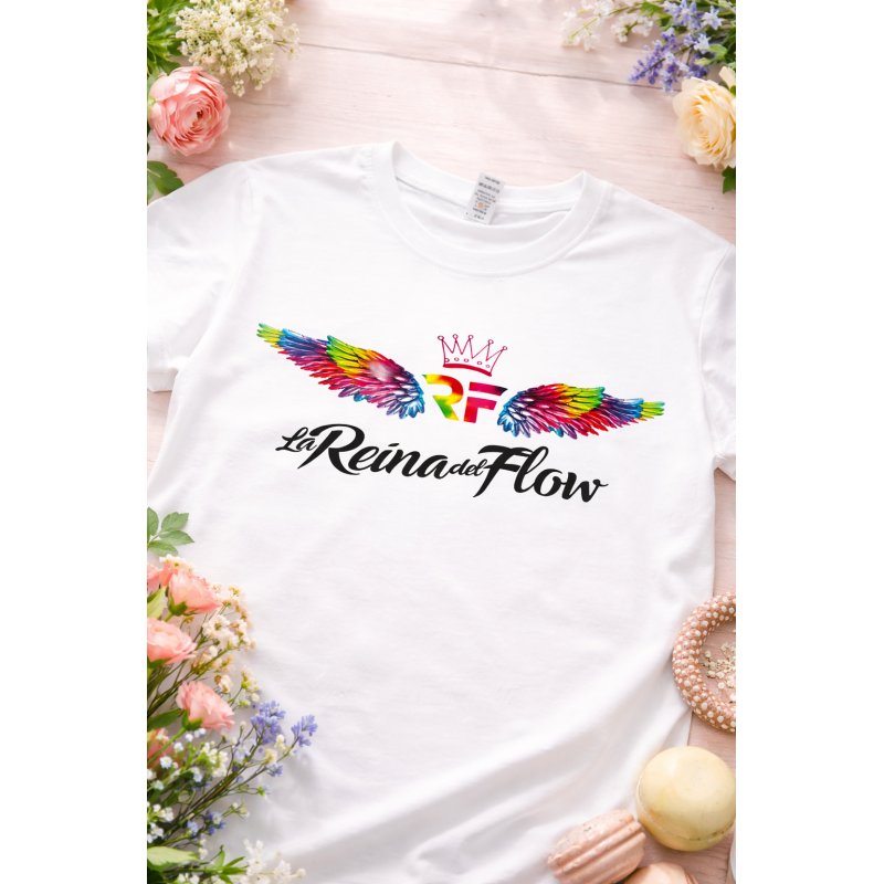CAMISETA REINA DEL FLOW BLANCA