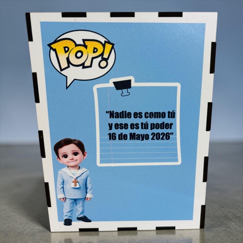 FUNKO DE MADERA PERSONALIZADO COMUNIÓN