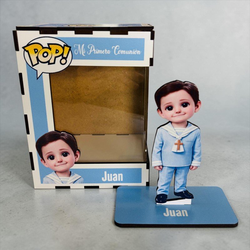 FUNKO DE MADERA PERSONALIZADO COMUNIÓN