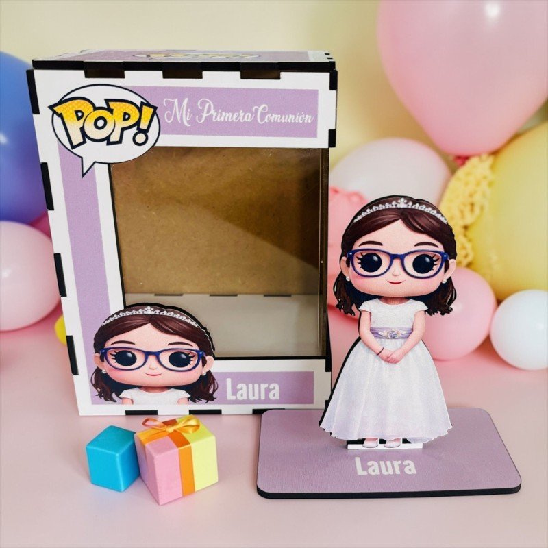 FUNKO DE MADERA PERSONALIZADO COMUNIÓN