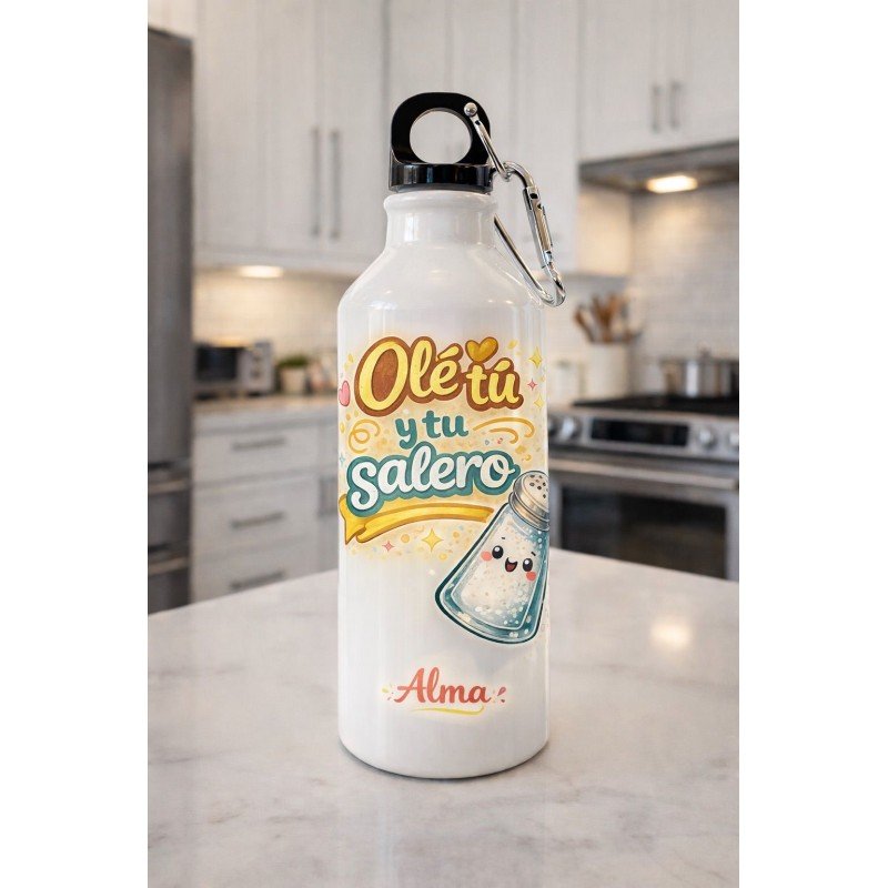 BOTELLA MOSQUETÓN OLÉ TU Y TU SALERO