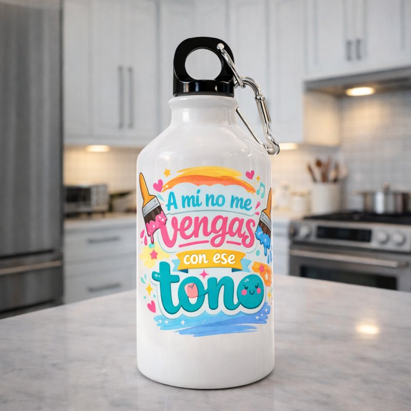 BOTELLA MOSQUETÓN NO ME VENGAS CON ESE TONO