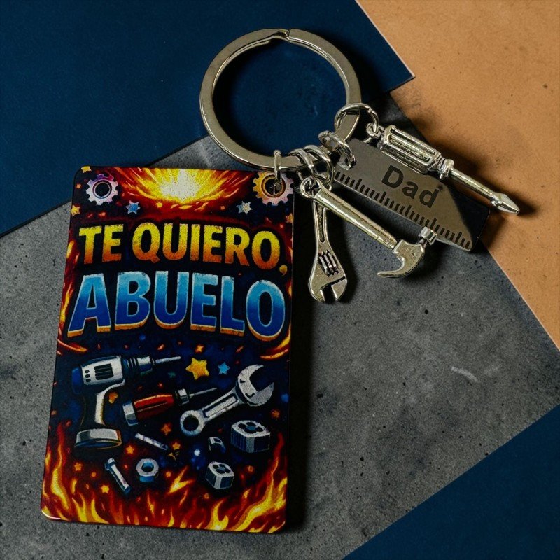 LLAVERO PAPÁ O ABUELO HERRAMIENTAS