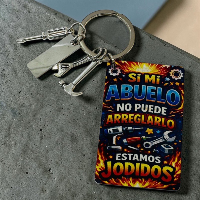 LLAVERO PAPÁ O ABUELO HERRAMIENTAS