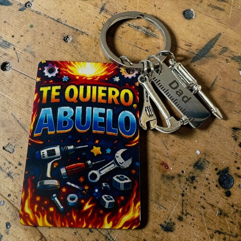 LLAVERO PAPÁ O ABUELO HERRAMIENTAS