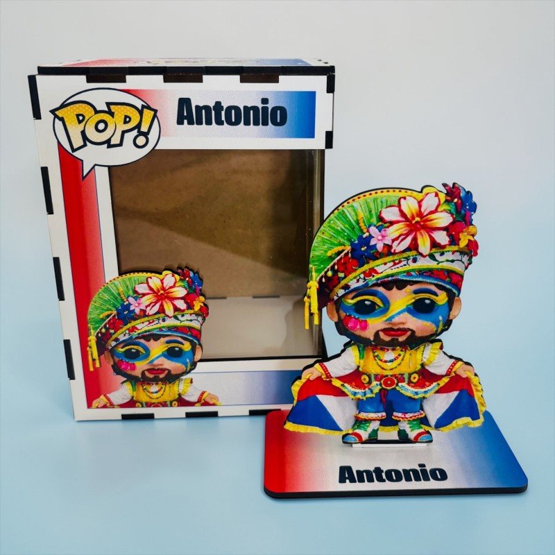 FUNKO DE MADERA PERSONALIZADO CARNAVAL