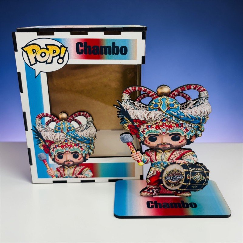 FUNKO DE MADERA PERSONALIZADO CARNAVAL