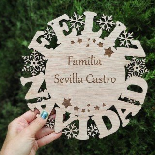 PLACA PUERTA NAVIDAD