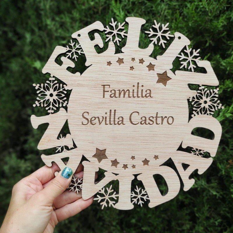PLACA PUERTA NAVIDAD
