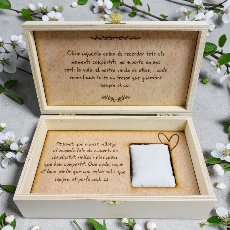 CAJA RELOJ PERSONALIZADA