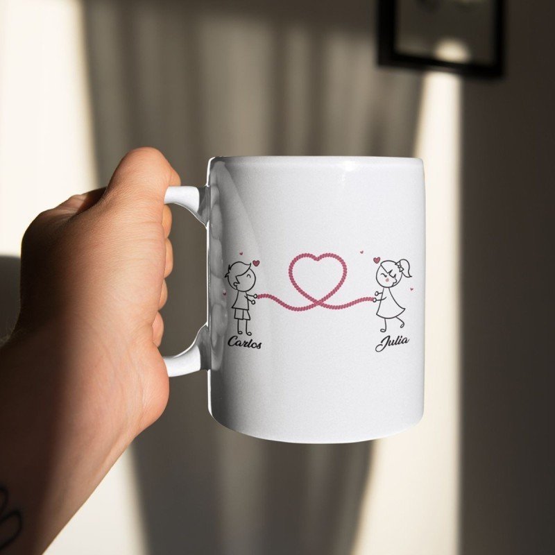 TAZA HILO CORAZÓN