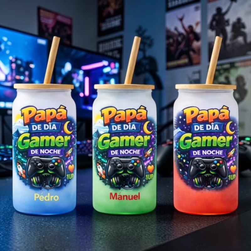 VASO COLOR PAPÁ GAMER
