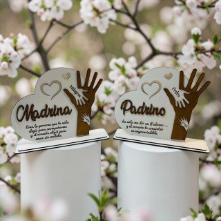 CORAZÓN CON MANOS MADRINA O PADRINO