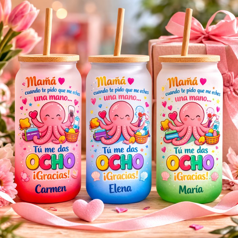 VASO COLOR MAMÁ PULPO