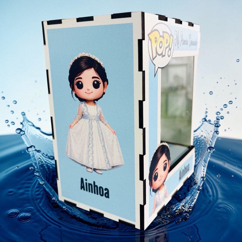 FUNKO DE MADERA PERSONALIZADO COMUNIÓN