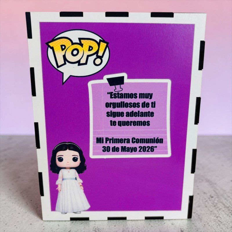 FUNKO DE MADERA PERSONALIZADO COMUNIÓN
