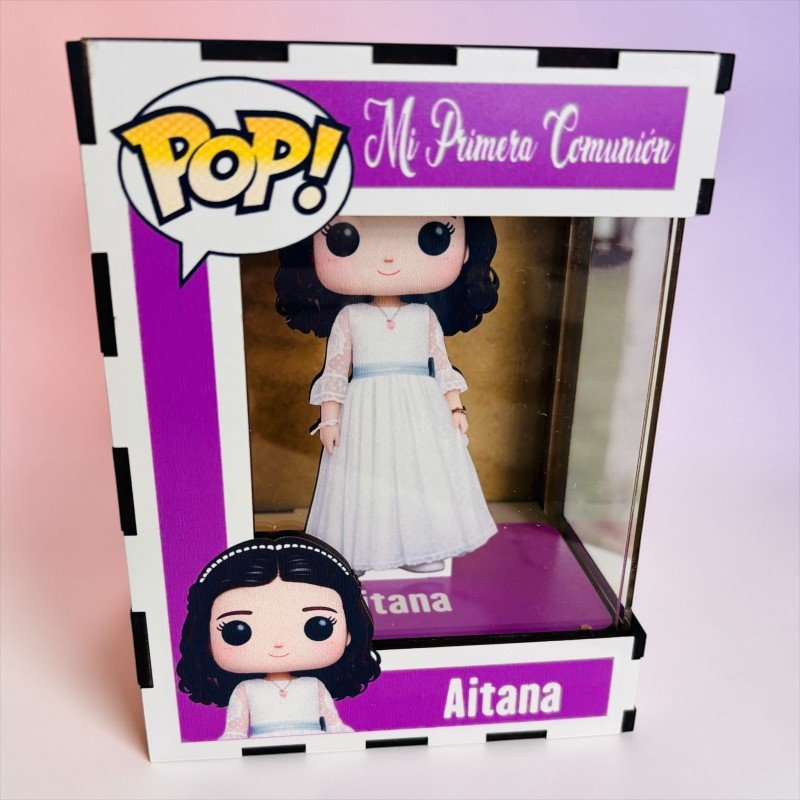 FUNKO DE MADERA PERSONALIZADO COMUNIÓN